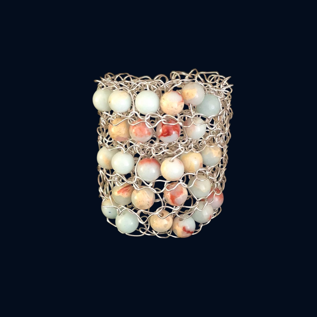 Handwoven Argentium Silver Adjustable Ring